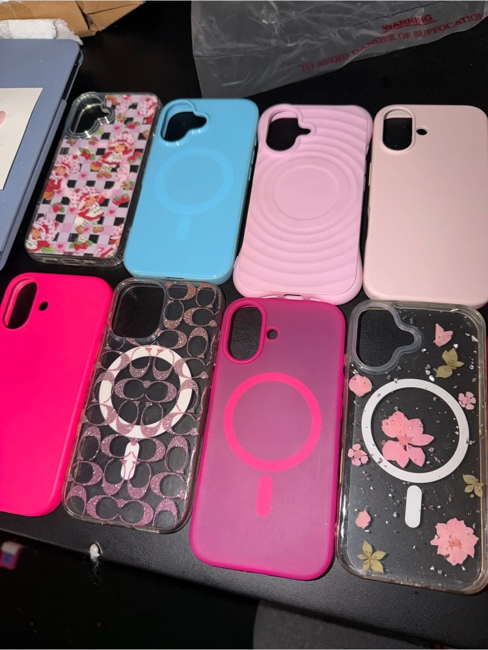 kate spade Pink & Blue Floral and Glitter iPhone Case Lot